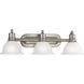 Madison 3 Light 27.5 inch Brushed Nickel Bath Vanity Wall Light