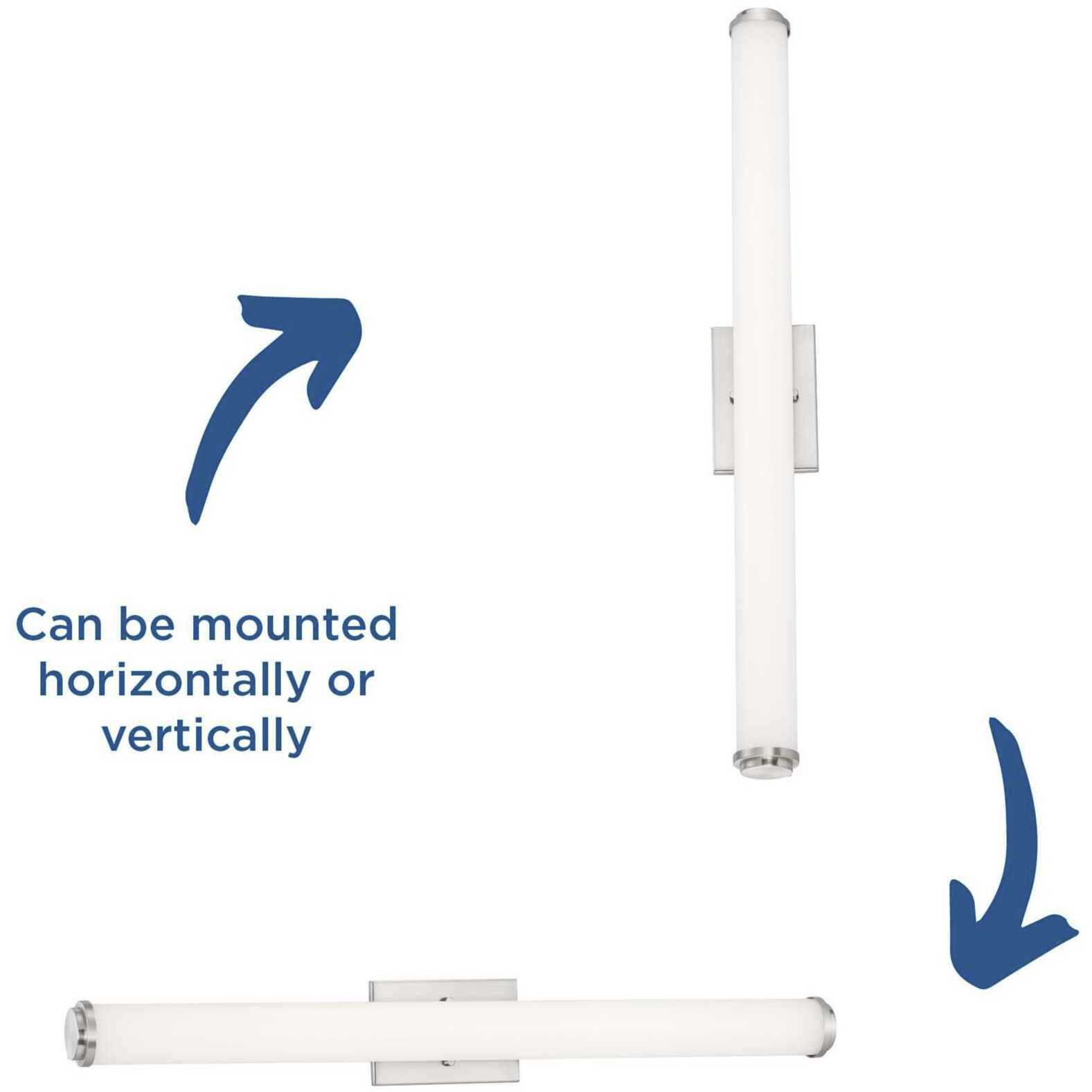 Phase 1.1 LED LED 36 inch Brushed Nickel Linear Bath Bar Wall Light, Progress LED