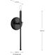 Elara 1 Light 4 inch Matte Black Wall Bracket Wall Light