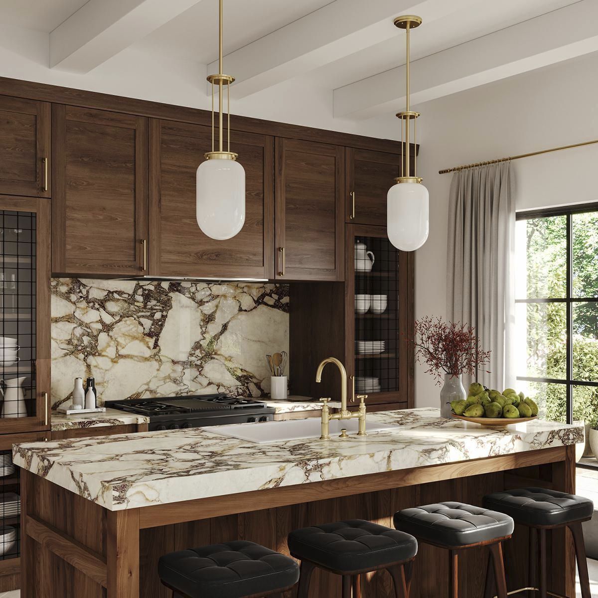 Alisse 1 Light 7.5 inch Brushed Gold Pendant Ceiling Light