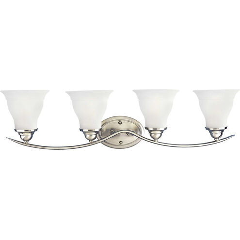 Trinity 4 Light 33 inch Brushed Nickel Bath Vanity Wall Light in Bulbs Not Included, Standard