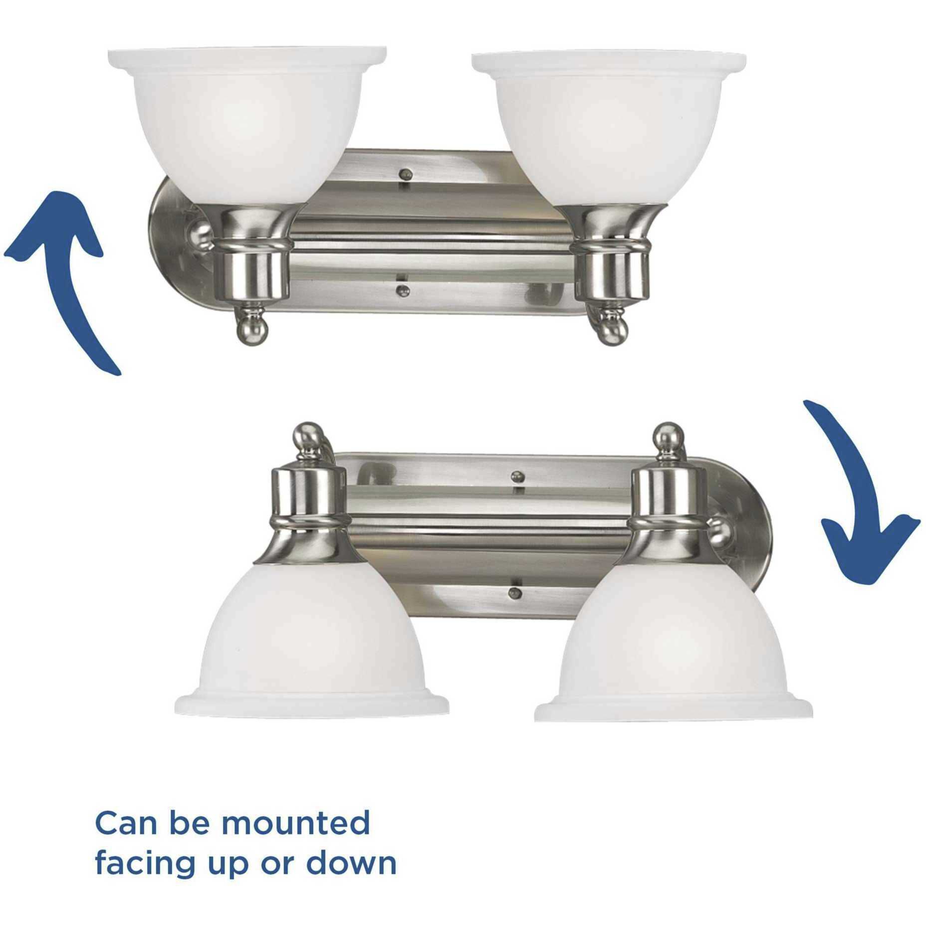 Madison 2 Light 17.5 inch Brushed Nickel Bath Vanity Wall Light