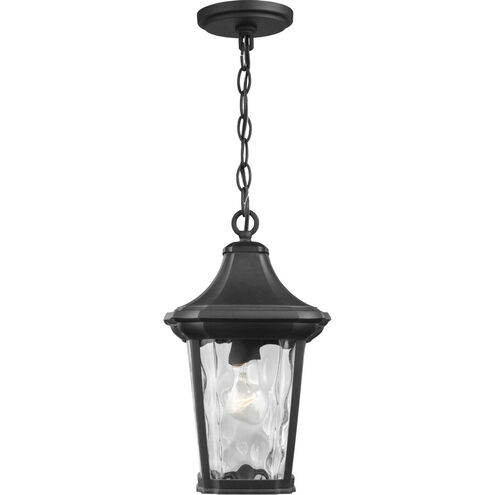 Marquette 1 Light 9 inch Textured Black Outdoor Hanging Lantern, with DURASHIELD