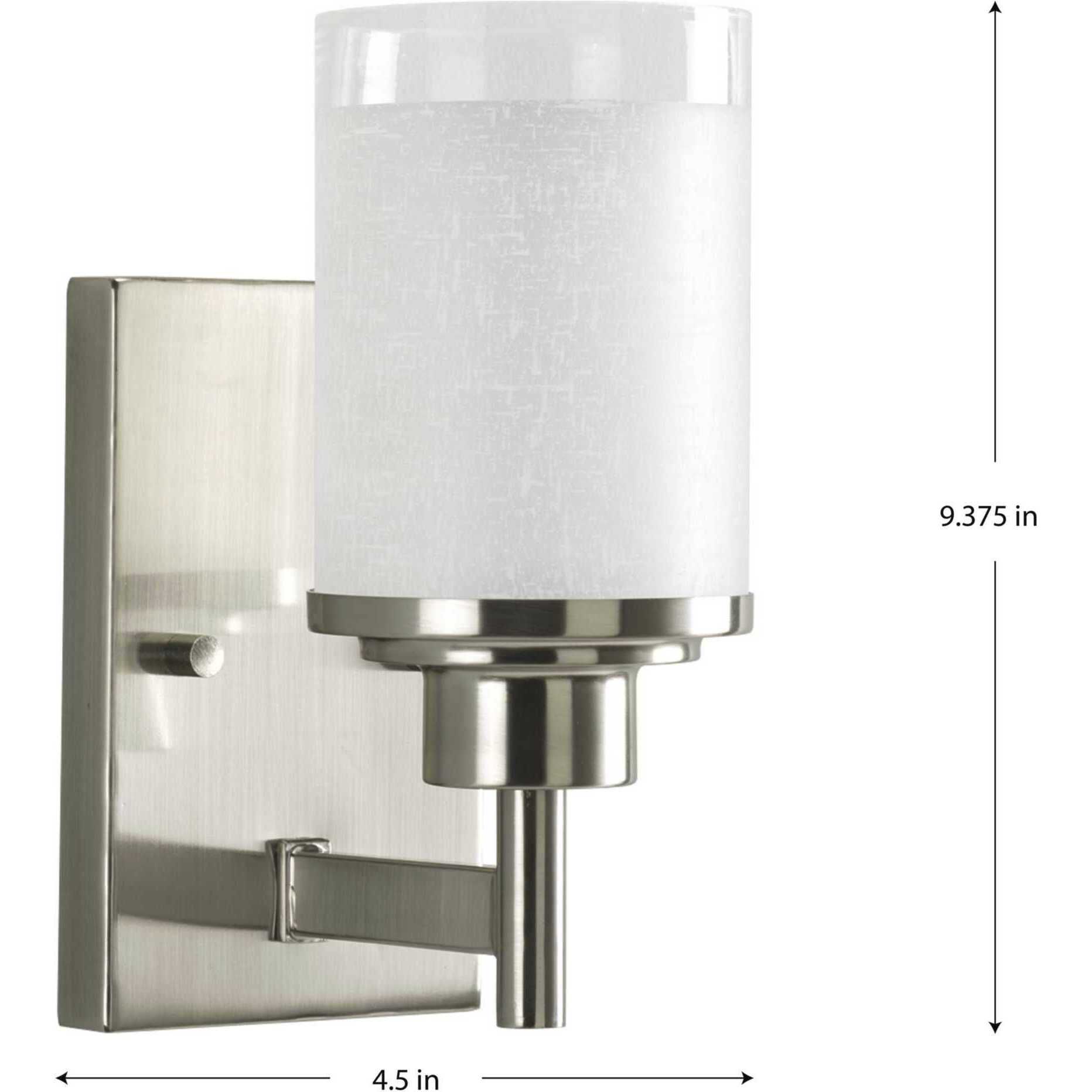 Alexa 1 Light 5 inch Brushed Nickel Bath Vanity Wall Light