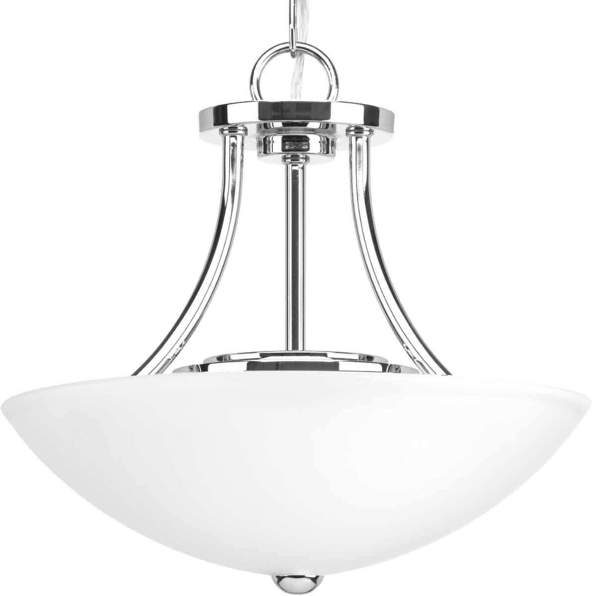Gather LED LED 12.88 inch Polished Chrome Semi-Flush Mount Convertible Ceiling Light, Progress LED