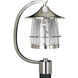 Prairie 1 Light 19 inch Brushed Nickel Outdoor Post Lantern
