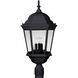 Welbourne 3 Light 26 inch Textured Black Outdoor Post Lantern in Clear Beveled