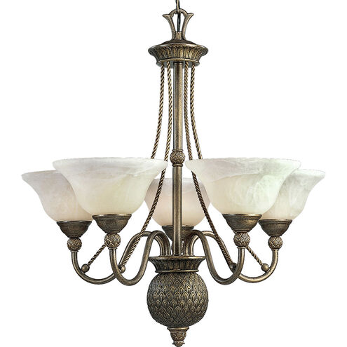 Savannah 5 Light 27 inch Burnished Chestnut Chandelier Ceiling Light in Bulbs Not Included