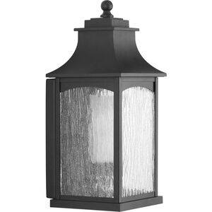 Maison 1 Light 17 inch Textured Black Outdoor Wall Lantern, Medium, Design Series