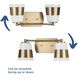Haven 2 Light 16 inch Vintage Brass Bath Light Wall Light