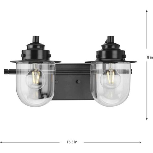 Northlake 2 Light 15.5 inch Matte Black Bath Light Wall Light