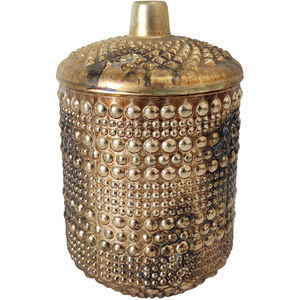 Round Textured 6.7 X 4 inch Soy Wax Candle, With Lid