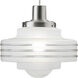 Glass Pendants 1 Light 14 inch Satin Aluminum Pendant Ceiling Light