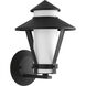 Via 1 Light 14 inch Black Outdoor Wall Lantern