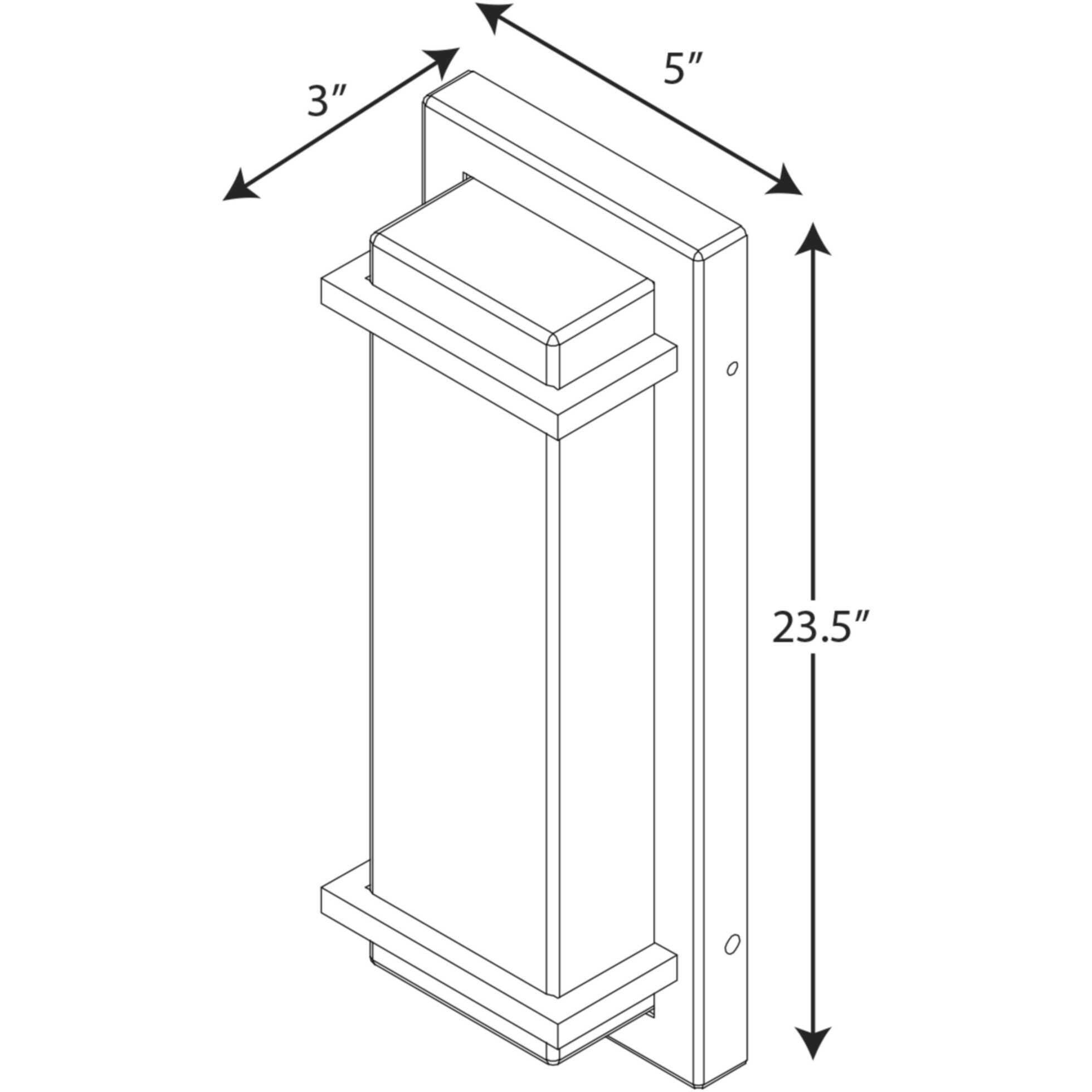 Z-1080 LED LED 24 inch Metallic Gray Outdoor Sconce, Large, Progress LED