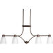 Asset 4 Light 41 inch Antique Bronze Chandelier Ceiling Light in Bulbs Not Included