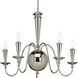 Identity 5 Light 24 inch Polished Nickel Chandelier Ceiling Light
