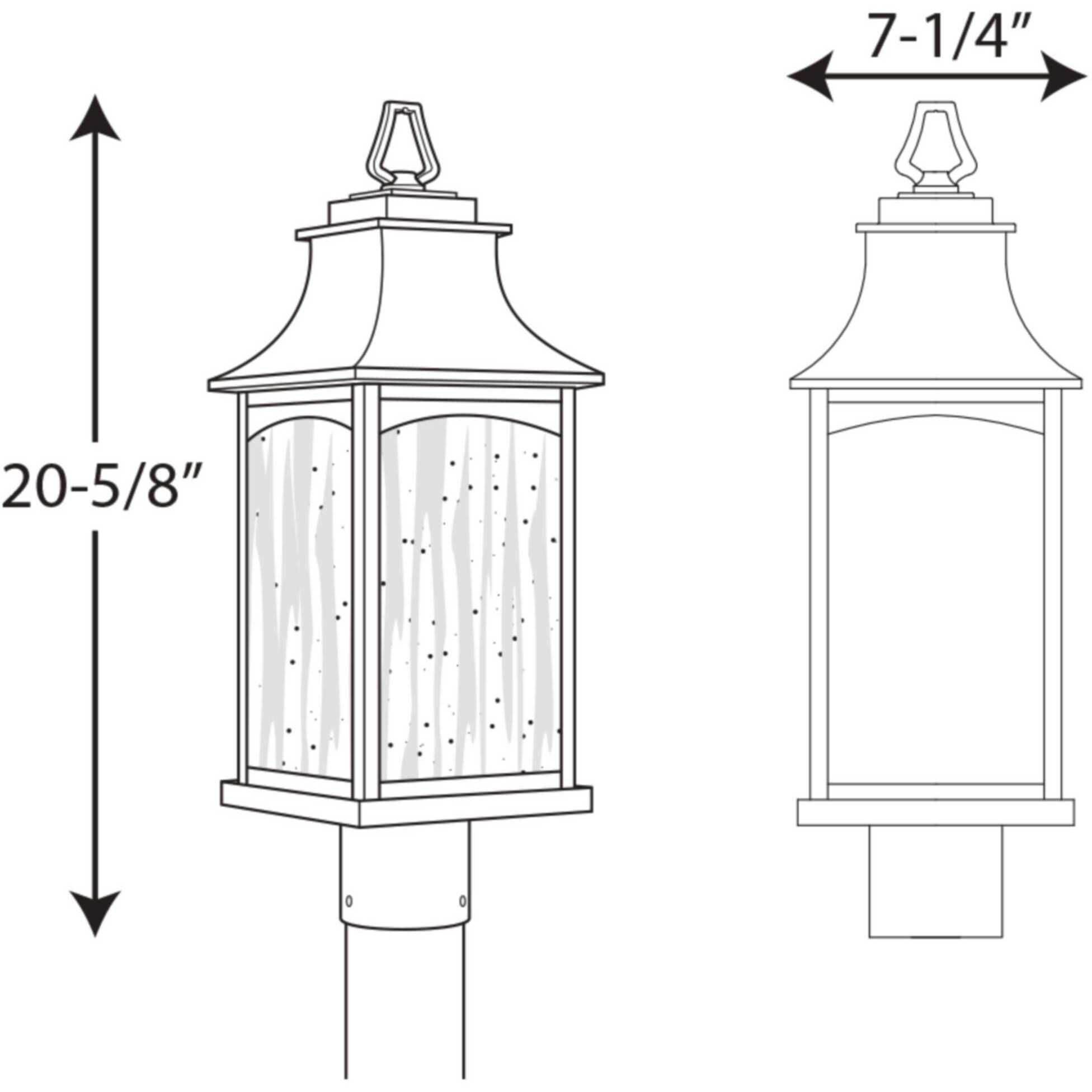 Maison 2 Light 21 inch Oil Rubbed Bronze Outdoor Post Lantern