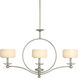 Ashbury 3 Light 36 inch Silver Ridge Linear Chandelier Ceiling Light