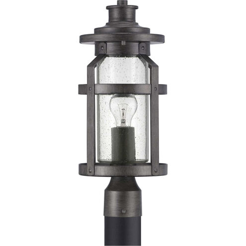 Haslett 1 Light 18 inch Antique Pewter Outdoor Post Lantern