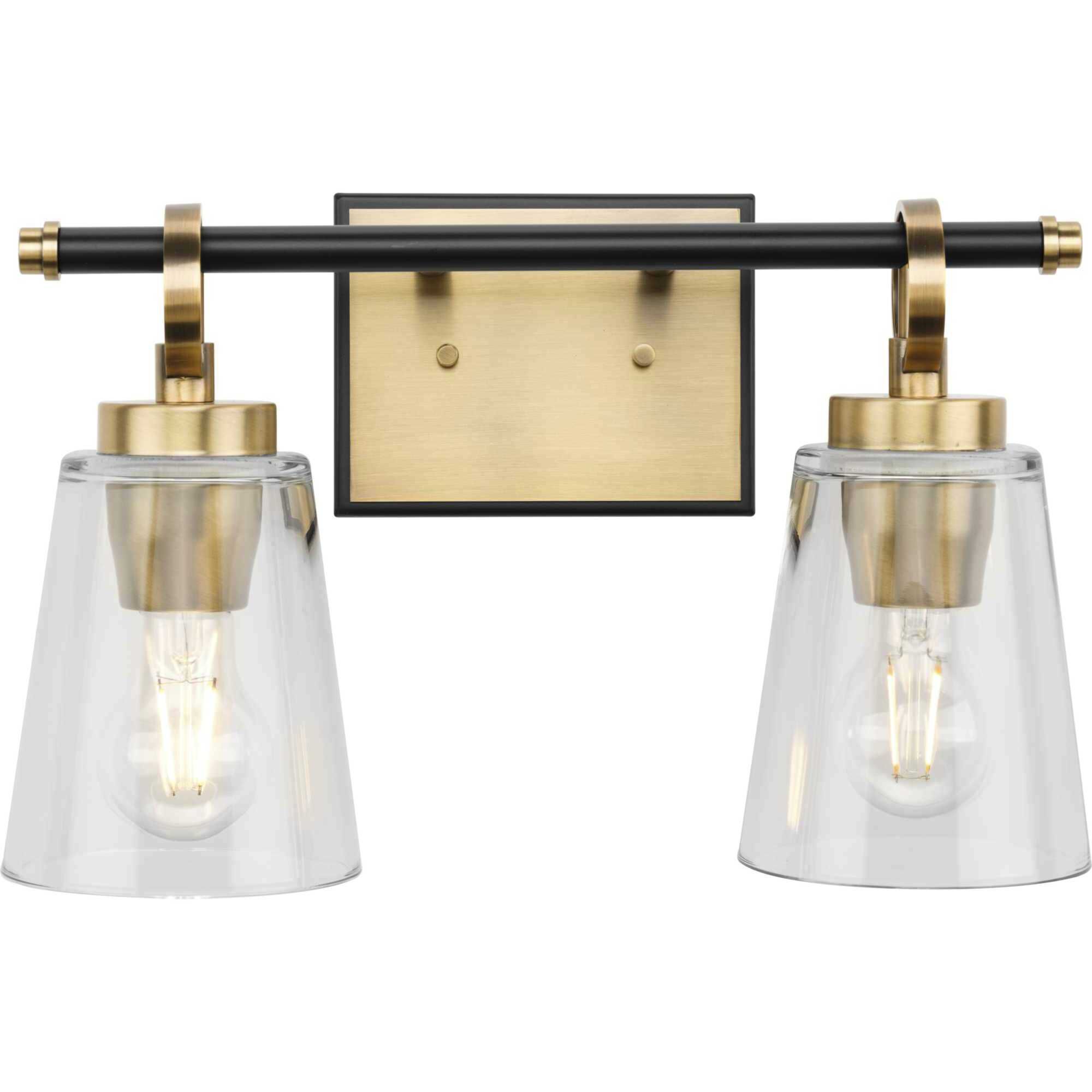 Cassell 2 Light 14.5 inch Vintage Brass Bathroom Vanity Light Wall Light