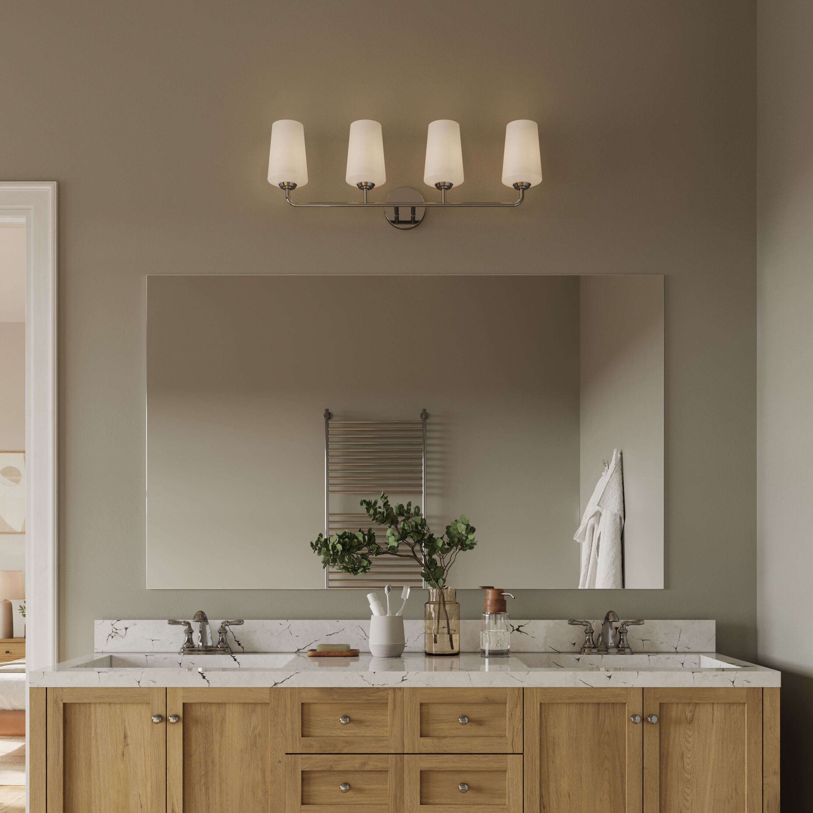 Celino 4 Light 32.5 inch Polished Chrome Vanity Light Wall Light