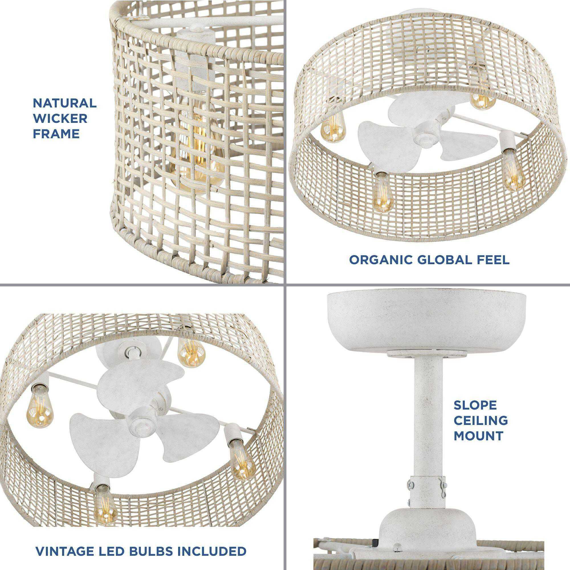 Belva 22 inch Cottage White Fandelier