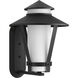 Via 1 Light 17 inch Black Outdoor Wall Lantern