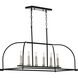 Seneca 6 Light 38.25 inch Matte Black Linear Chandelier Ceiling Light