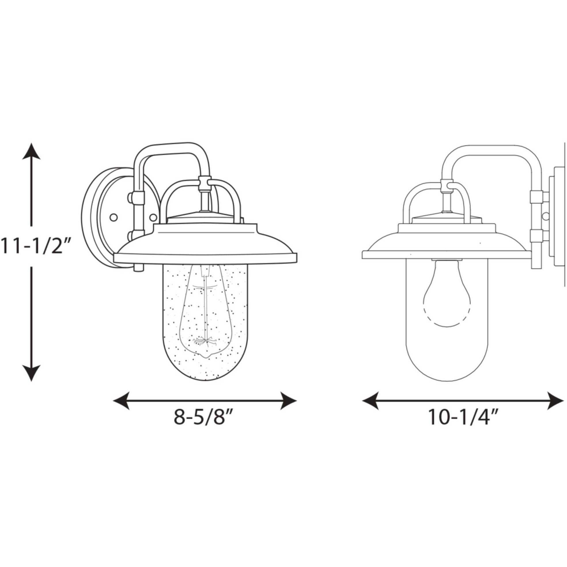 Beaufort 1 Light 12 inch Textured Black Outdoor Wall Lantern, Small