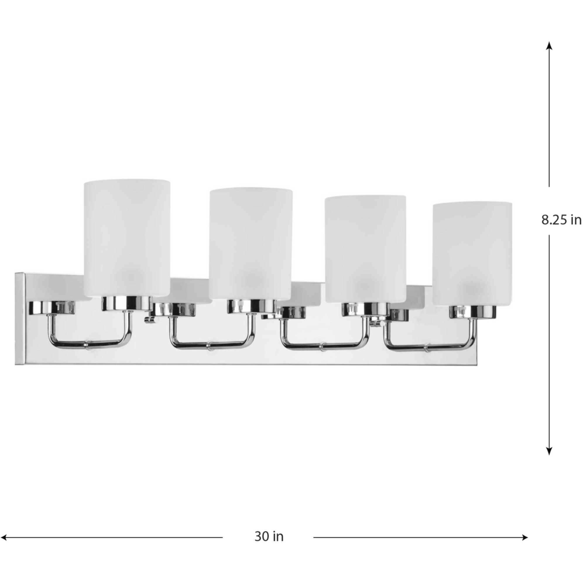 Merry 4 Light 30 inch Polished Chrome Bath Vanity Light Wall Light