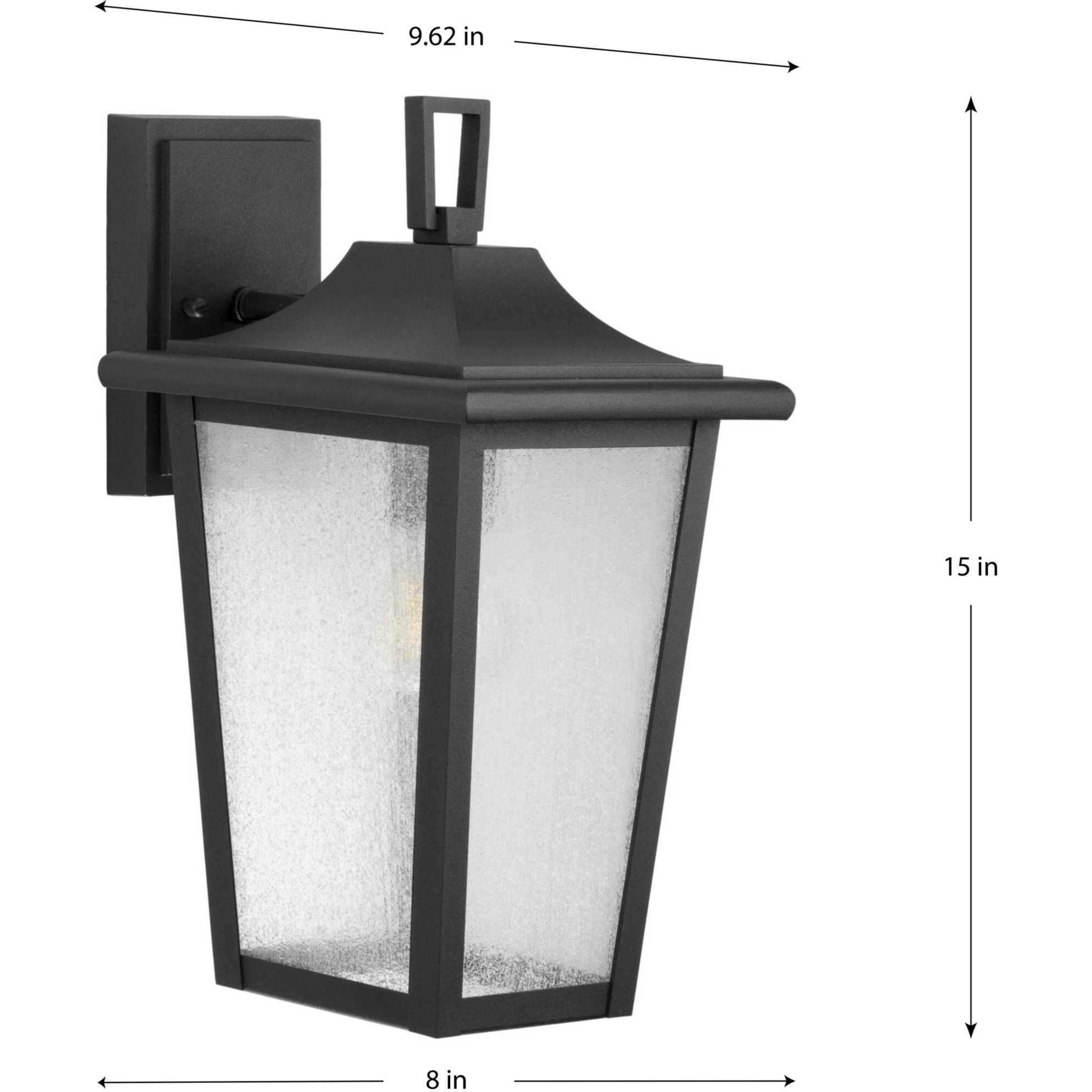 Padgett 1 Light 15 inch Textured Black Outdoor Wall Lantern