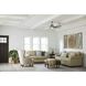 Gust 54 inch Brushed Nickel with Silver Blades Ceiling Fan, Progress LED