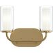 Mack 2 Light 12.75 inch Brushed Gold Vanity Light Wall Light