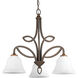 Monogram 3 Light 24 inch Roasted Java Chandelier Ceiling Light