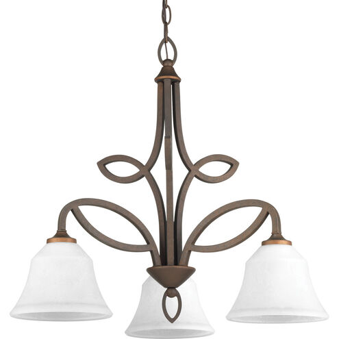 Monogram 3 Light 24 inch Roasted Java Chandelier Ceiling Light