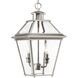 Burlington 2 Light 9 inch Brushed Nickel Outdoor Hanging Lantern
