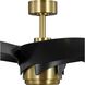 Insigna 72 inch Vintage Brass with Matte Black Blades Ceiling Fan