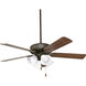 Alabaster Glass 4 Light Weathered Bronze Fan Light Kit
