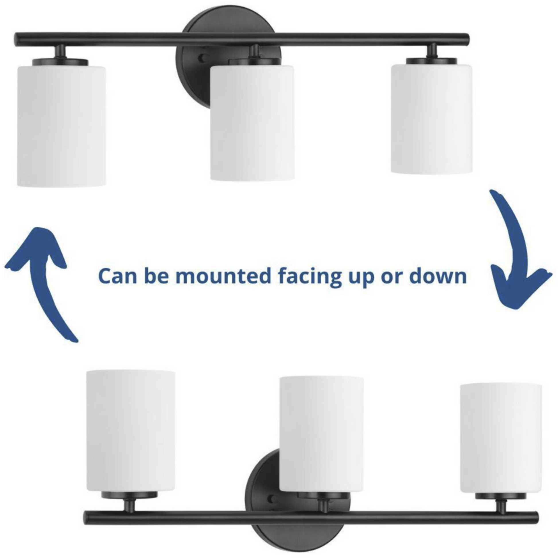 Replay 3 Light 22 inch Black Bath Vanity Wall Light