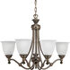 Renovations 5 Light 25 inch Forged Bronze Chandelier Ceiling Light