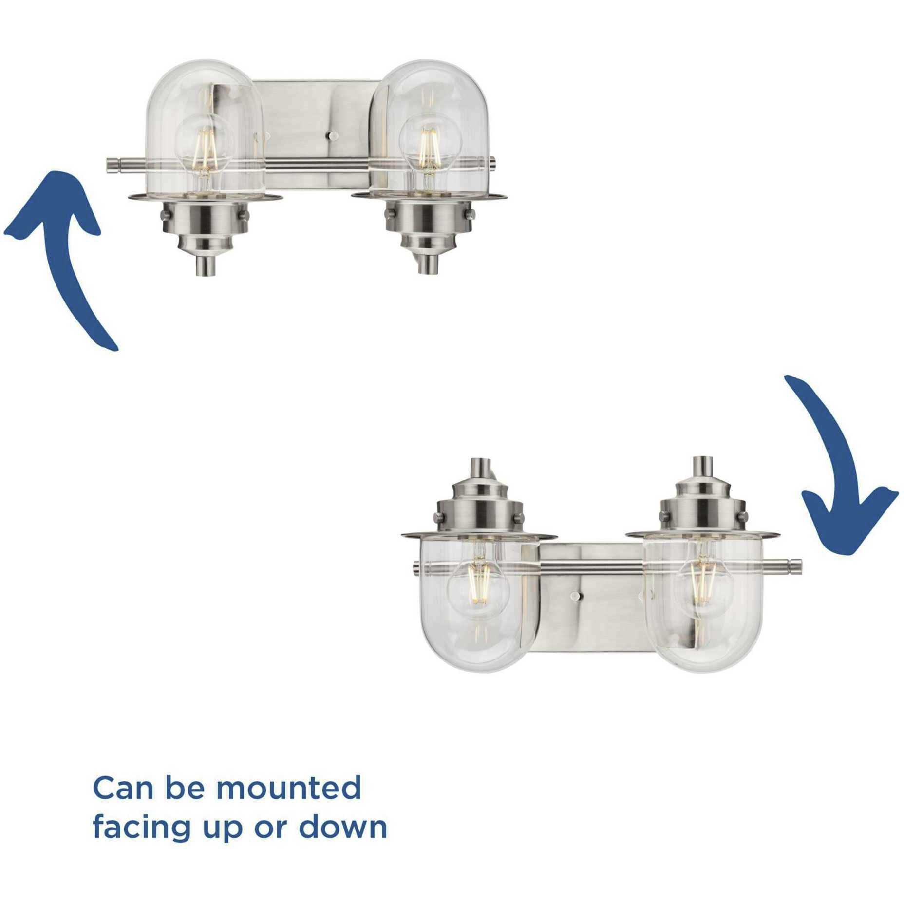 Northlake 2 Light 15.5 inch Brushed Nickel Bath Light Wall Light