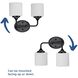 Lynzie 2 Light 14.5 inch Matte Black Bath Vanity Light Wall Light