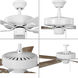 AirPro Builder 52 inch White with White/Antique Wood Blades Ceiling Fan