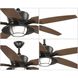 Montague 60 inch Antique Bronze with Walnut Blades Indoor/Outdoor Ceiling Fan, Progress LED