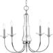 Litchfield 5 Light 26 inch Polished Chrome Chandelier Ceiling Light