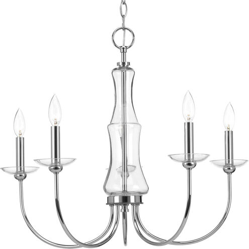 Litchfield 5 Light 25.88 inch Polished Chrome Chandelier Ceiling Light