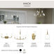 Mack 1 Light 4.75 inch Brushed Gold Wall Sconce Wall Light