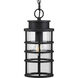 Port Royal 1 Light 6 inch Textured Black Outdoor Hanging Lantern, with DURASHIELD
