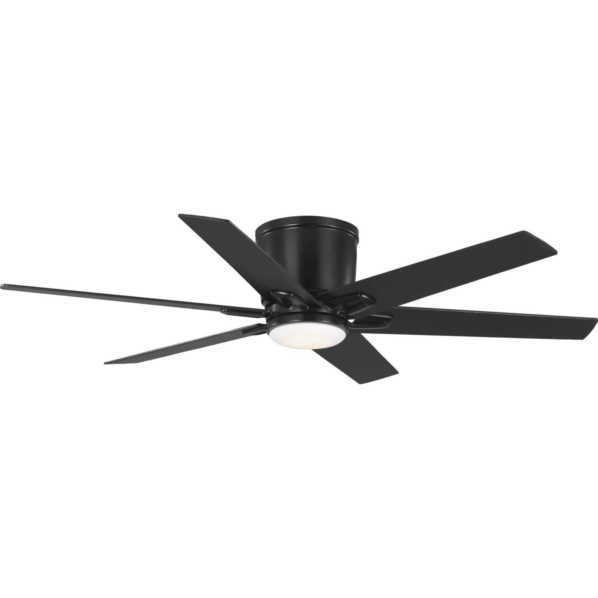 Bexar 54 inch Matte Black with Distressed Ebony/Matte Black Blades Ceiling Fan, Progress LED